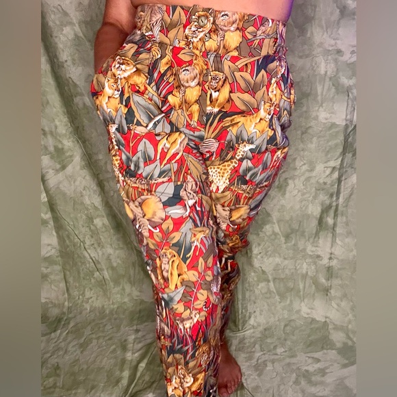Custom 1-of-1 Jungle Themed Tailor Legged Trousers - Picture 3 of 4